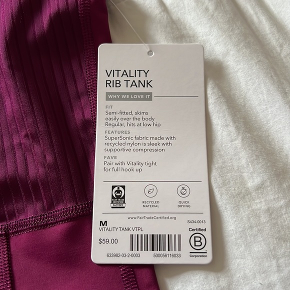 ATHLETA Vitality Rib Tank - Picture 2 of 4